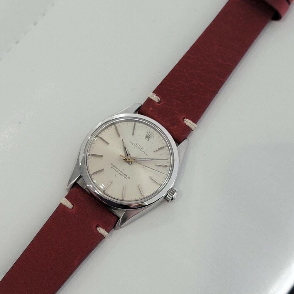 Mens Rolex Oyster Perpetual 1960s Ref 1002 34mm Automatic Swiss Vintage RA143R