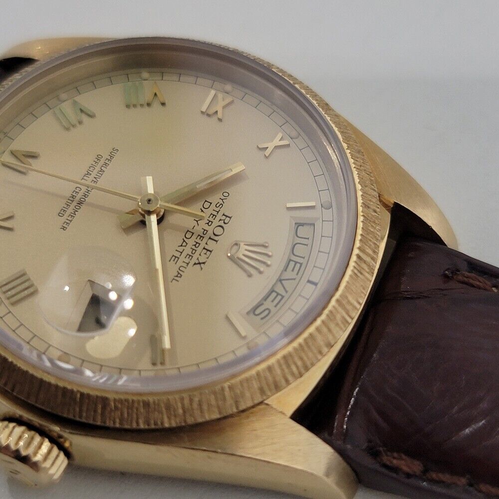 Mens Rolex Day Date President 18078 18k Solid Gold Automatic 1970s Luxury RA409