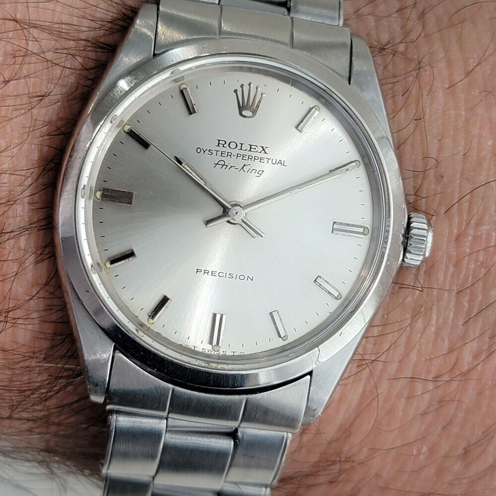 Mens Rolex Oyster Precision Ref 5500 Air King 34mm Automatic Swiss 1960s RJC191