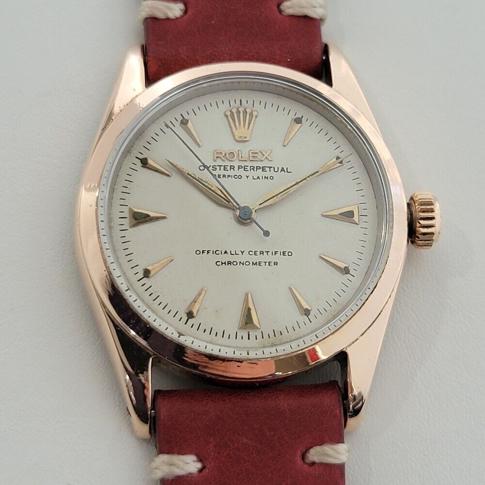 Mens Rolex Oyster Perpetual 6334 34mm Gold Capped Automatic Swiss 1960s RA321R