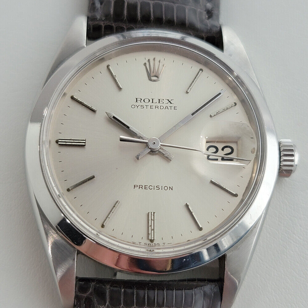 Mens Rolex Oysterdate Precision Ref 6694 34mm 1960s Manual Wind Vintage RJC195G