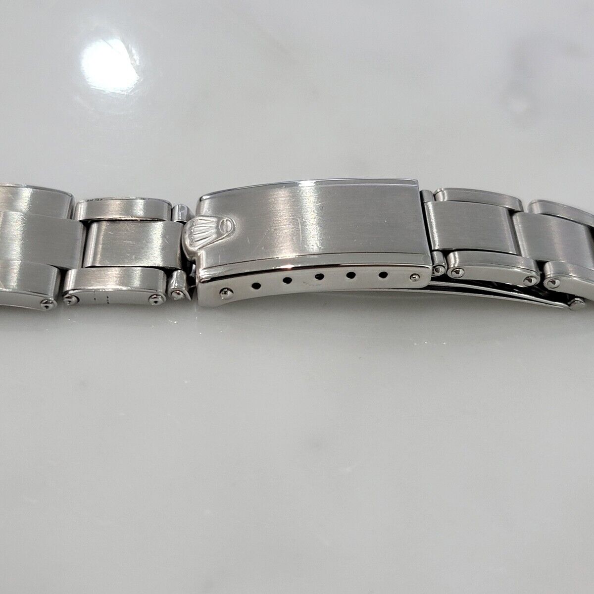 Rolex Oyster Riveted Stretch Bracelet Stainless Steel 19mm 16cm Length BR128