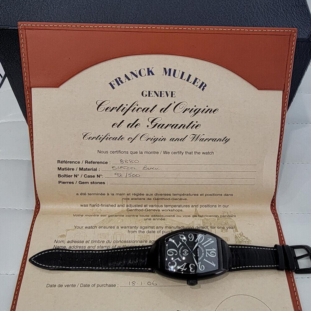 Mens Franck Muller Casablanca 39mm 10th Anniversary w Orig Papers Box LE BU103