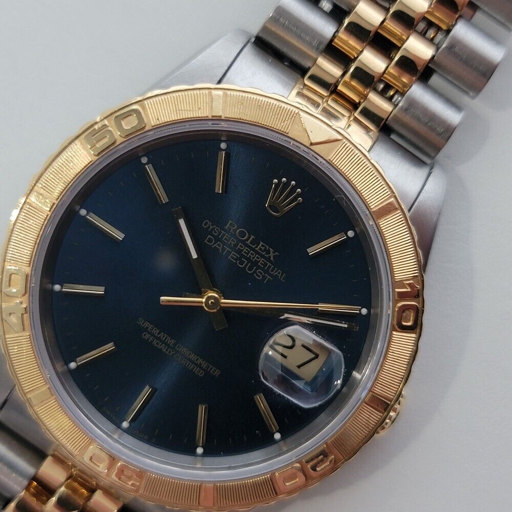 Rolex Men's Datejust 16263 Turn O Graph 1990s 18k Gold SS Automatic RJC134S