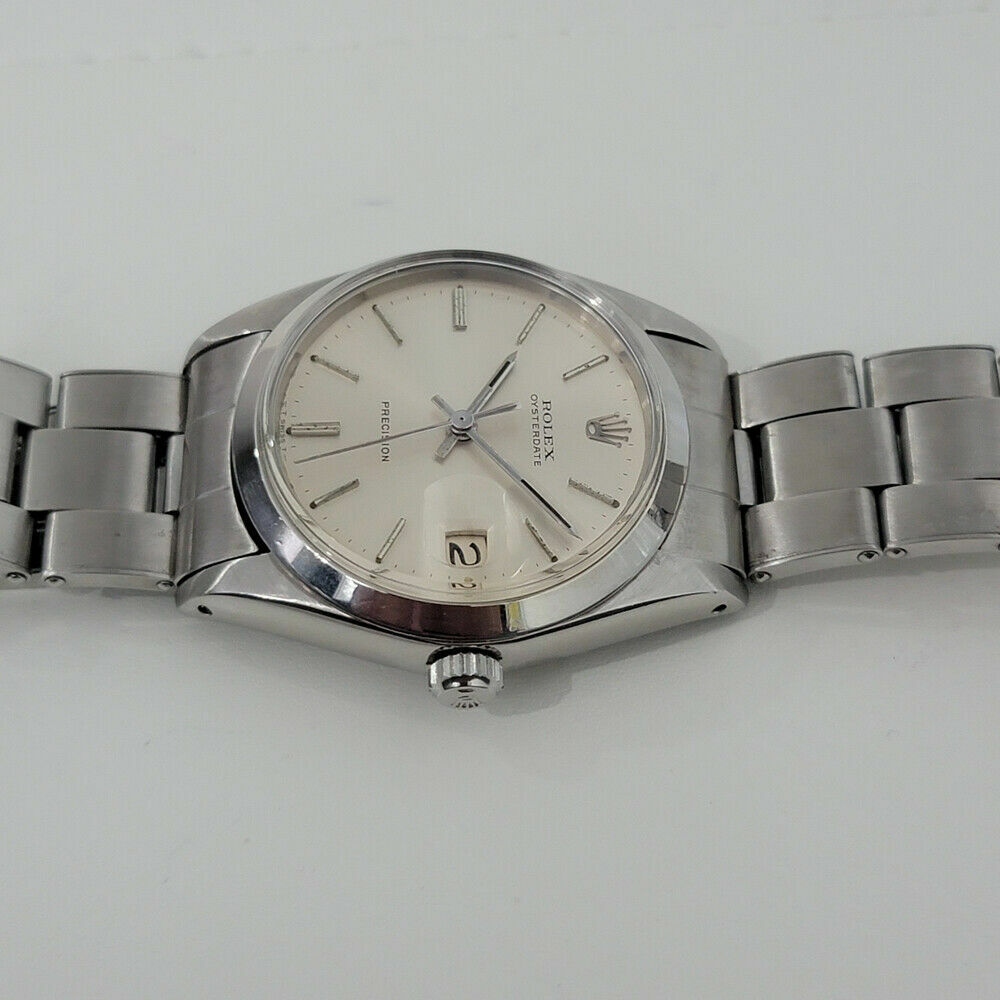 Mens Rolex Oysterdate Precision Ref 6694 34mm Manual Wind Vintage 1960s RJC195