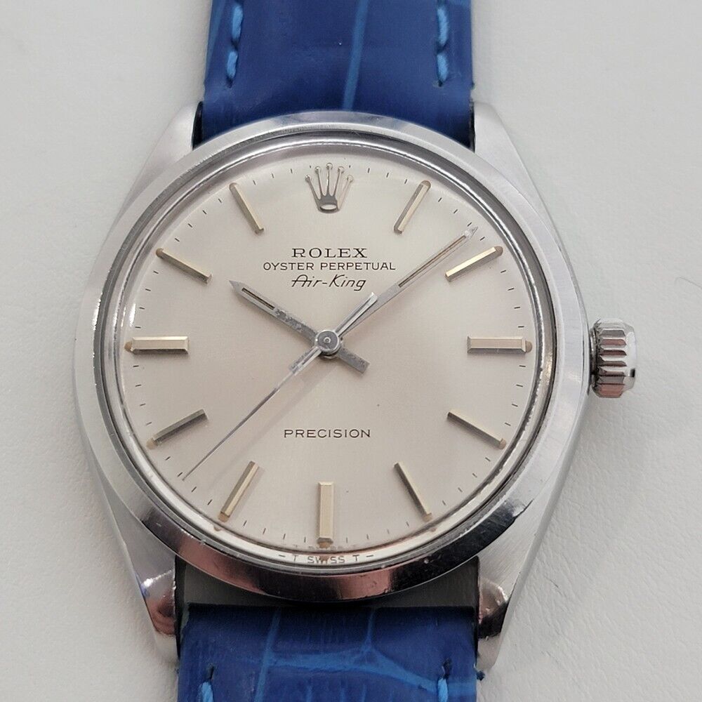 Mens Rolex Oyster Perpetual Air-King Ref 5500 34mm 1970s Automatic RA307 Vintage