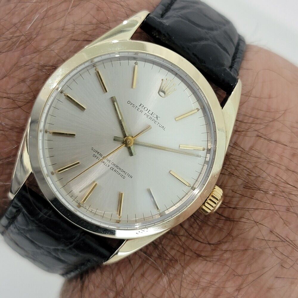 Mens Rolex Oyster Perpetual 1024 34mm Gold Capped Automatic Vintage 1960s RA374