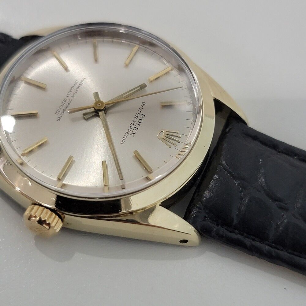 Mens Rolex Oyster Perpetual 1024 34mm Gold Capped Automatic Vintage 1960s RA374