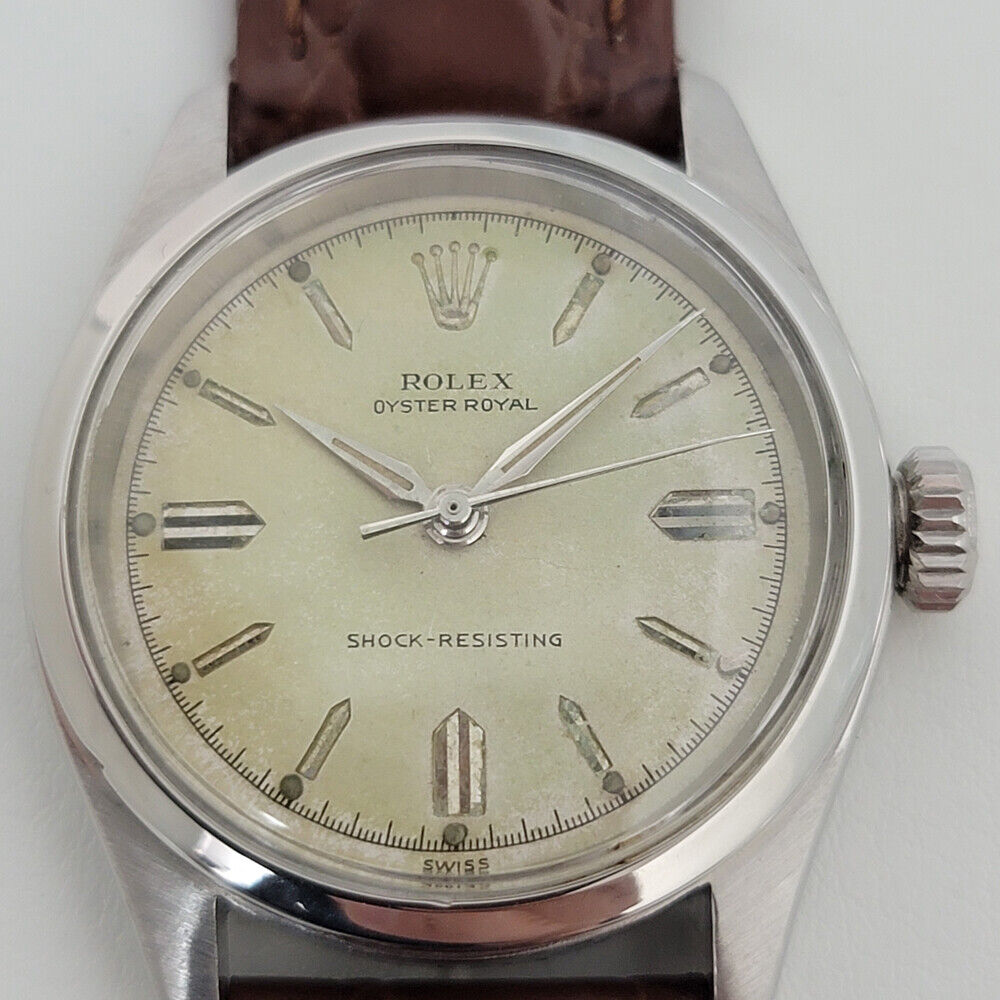 Midsize Rolex Oyster Royal Ref 6244 1950s 31mm Manual Wind Swiss Vintage RA7