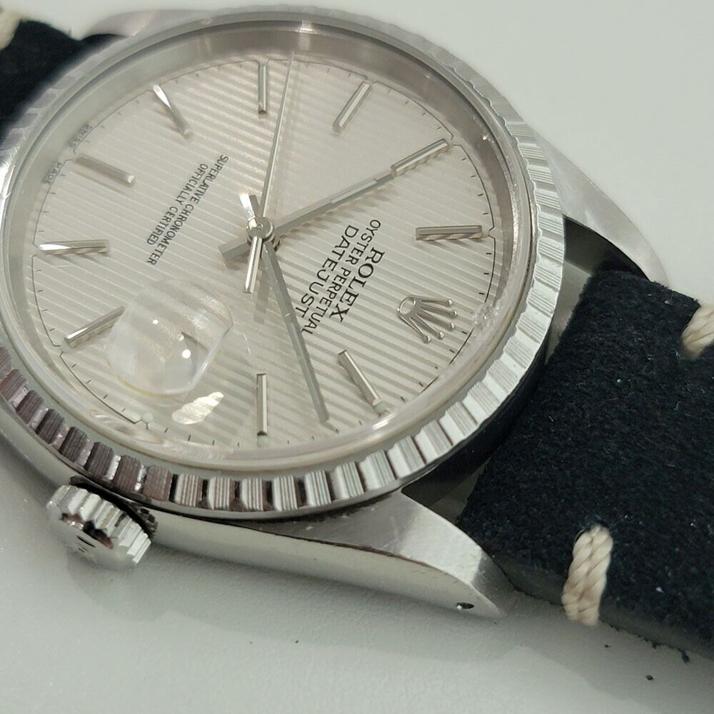 Mens Rolex Oyster Datejust 16220 36mm Rare Tapestry Dial 1990s Automatic RA278B