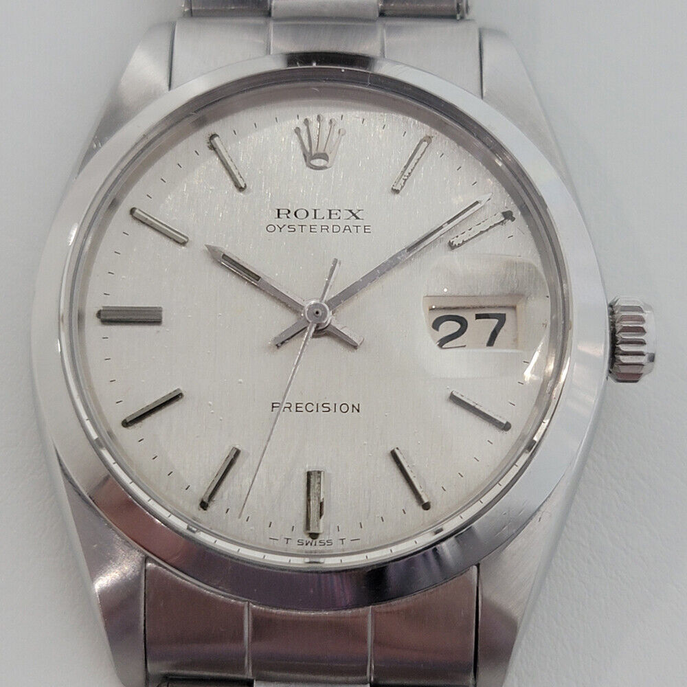 Mens Rolex Oysterdate Precision Ref 6694 Manual wind 34mm Swiss 1960s RJC198