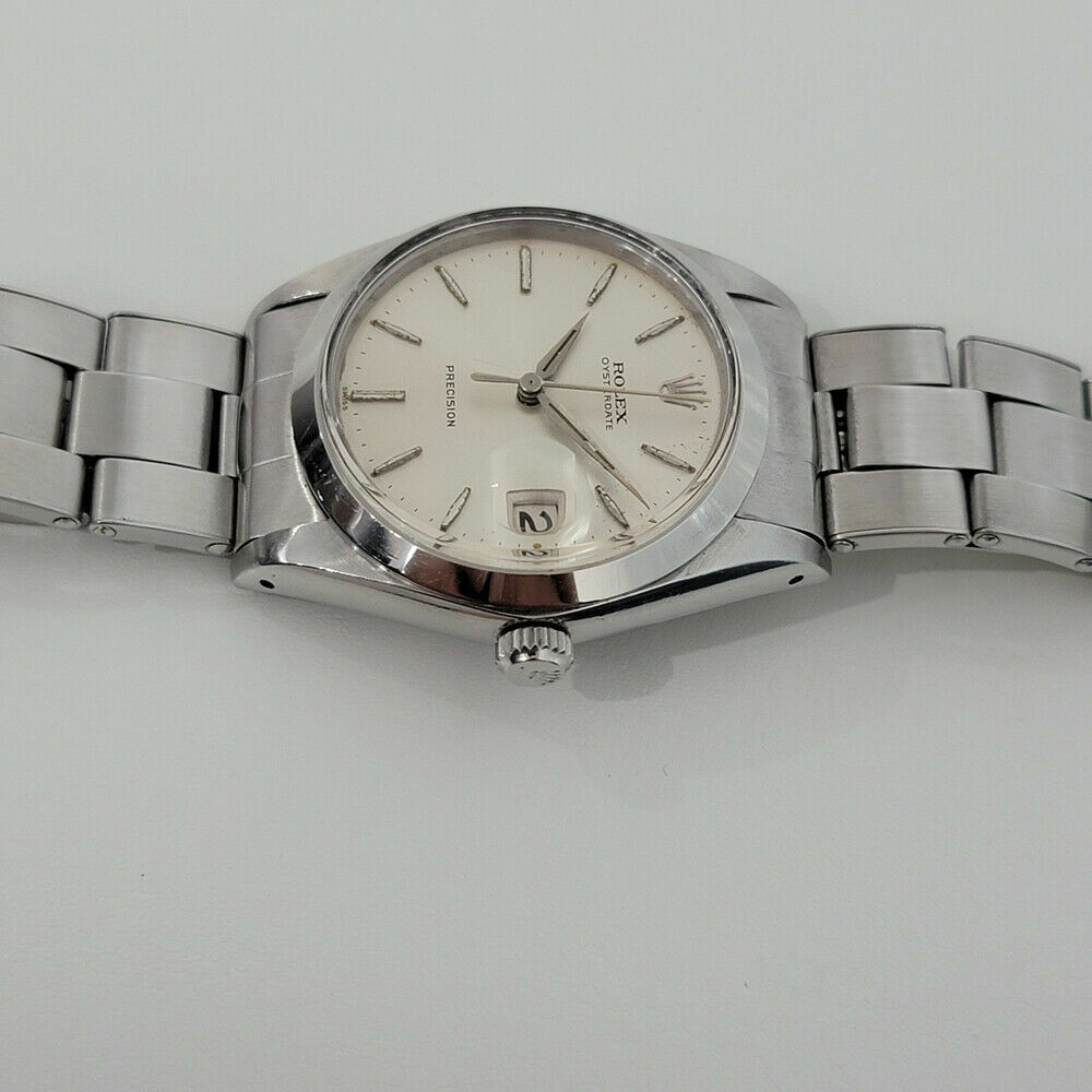 Mens Rolex Oysterdate Precision Ref 6694 34mm 1960s Swiss Manual Wind RJC197