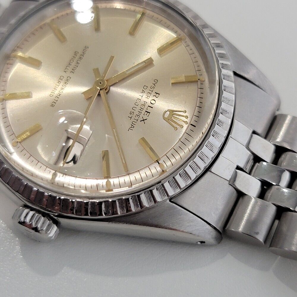 Mens Rolex Oyster Datejust Ref 1603 36mm Automatic 1970s Swiss Vintage RA314