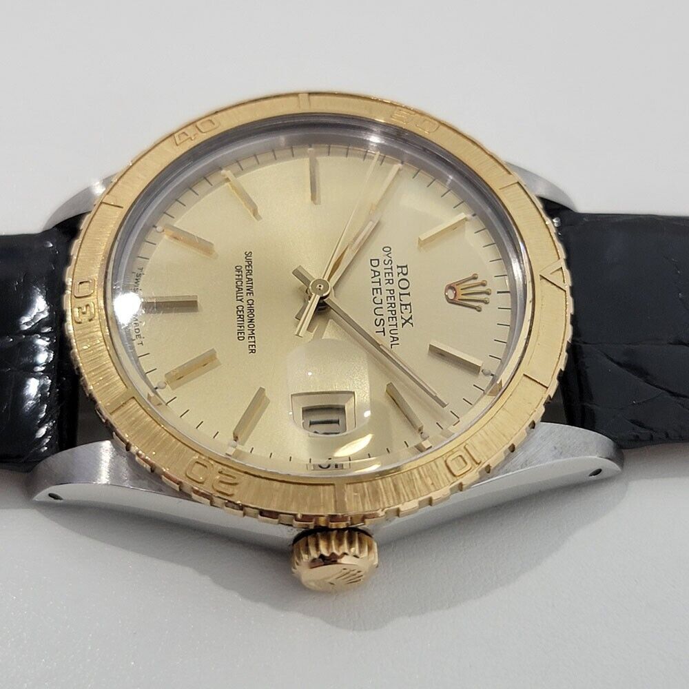 Rolex Men's Datejust Ref 16253 Thunderbird 18k Gold SS Automatic 1980s RJC207B