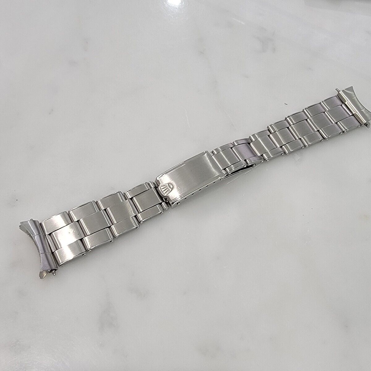 Rolex Oyster Riveted Stretch Bracelet Stainless Steel 19mm 16cm Length BR128