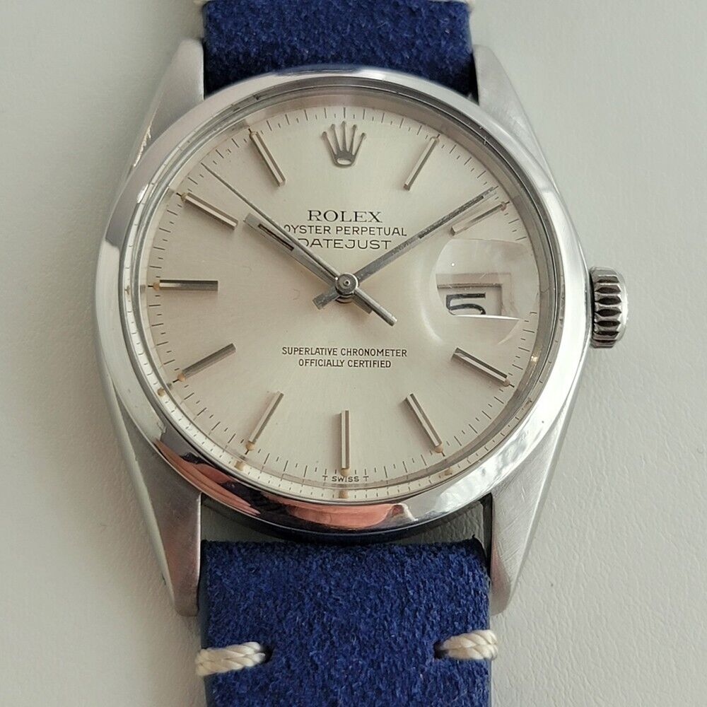 Mens Rolex Oyster Datejust Ref 16000 36mm Automatic 1970s Swiss Vintage RA315B