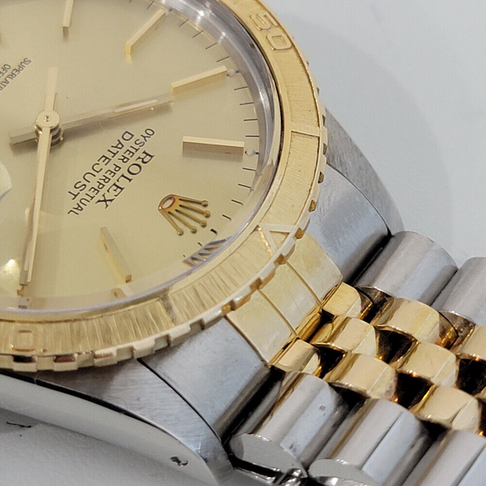 Rolex Men's Datejust 16253 Thunderbird w paper 18k Gold SS 1980s Auto RJC207