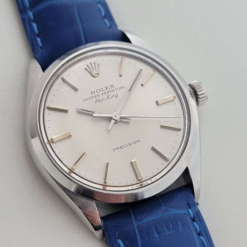 Mens Rolex Oyster Perpetual Air-King Ref 5500 34mm 1970s Automatic RA307 Vintage