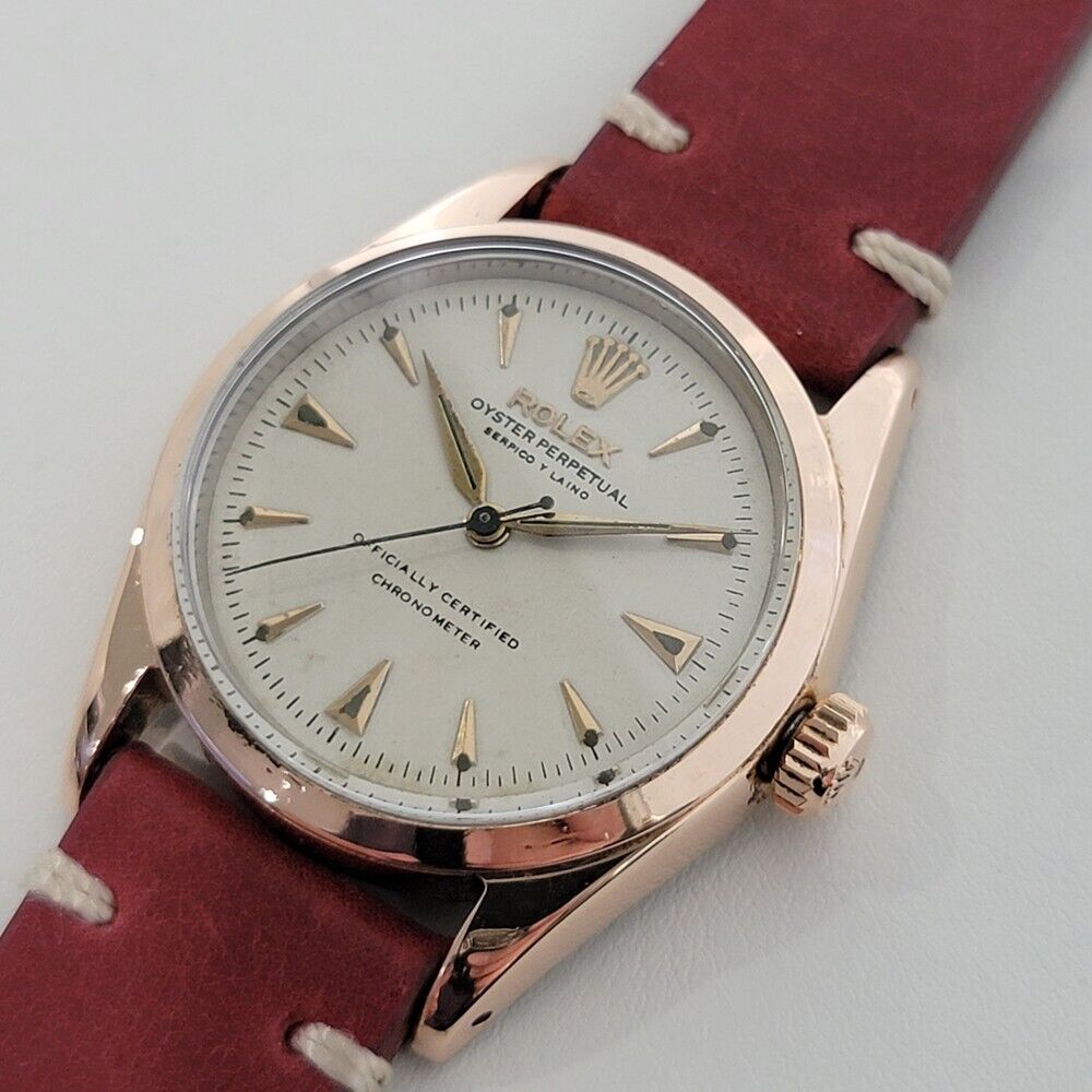 Mens Rolex Oyster Perpetual 6334 34mm Gold Capped Automatic Swiss 1960s RA321R