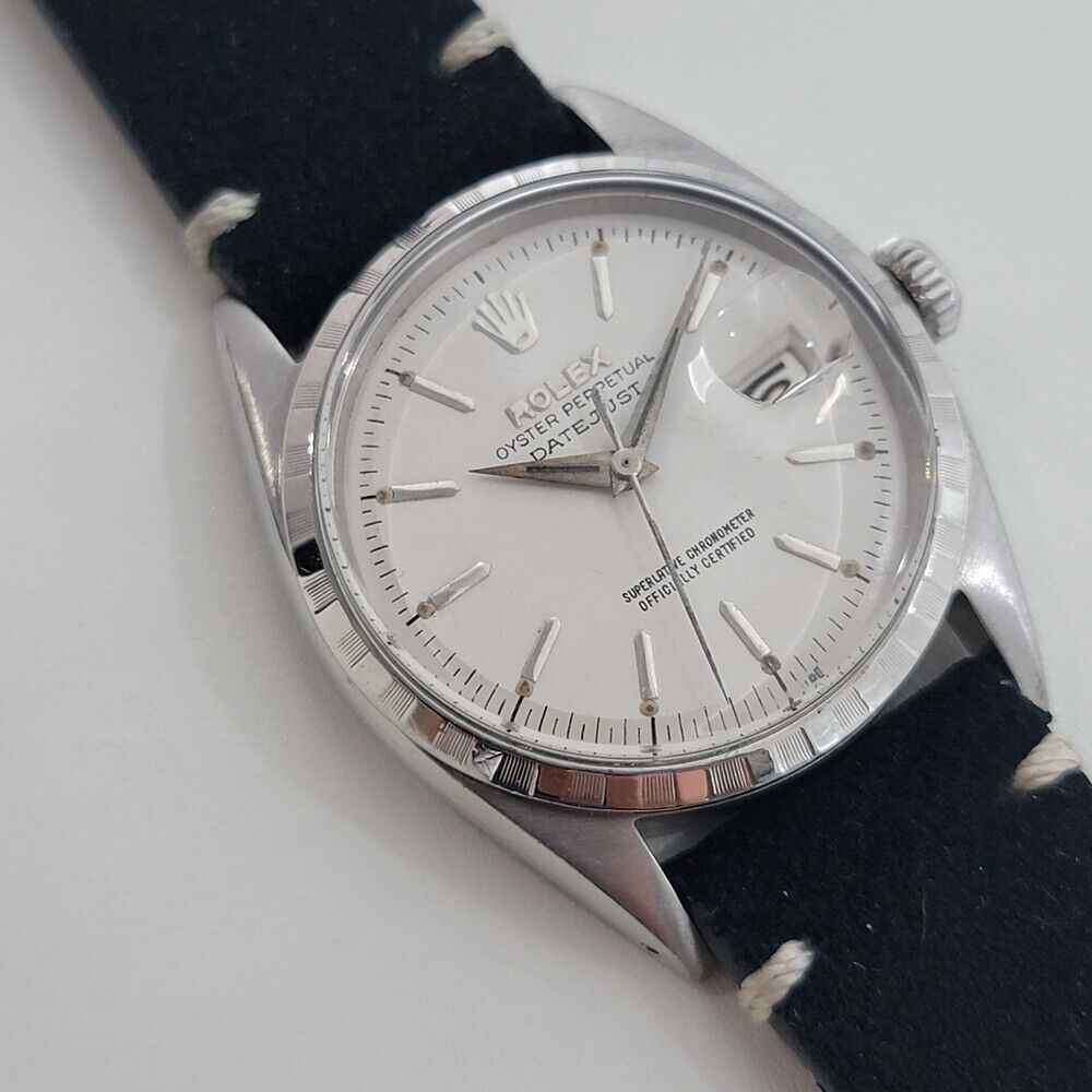 Mens Rolex Oyster Perpetual Datejust Ref 6605 36mm Automatic 1950s Vintage RA198