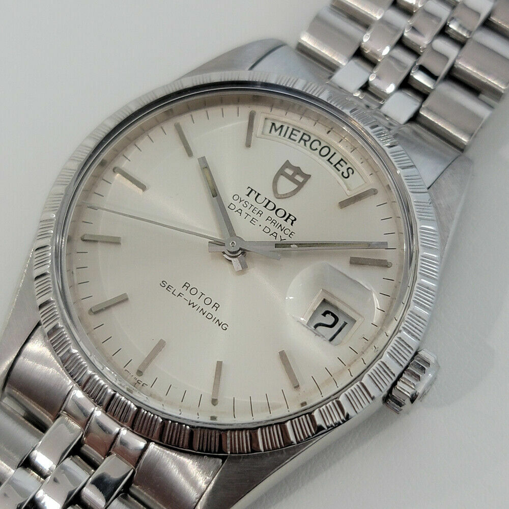 Mens Tudor Rolex Oyster Prince Ref 94510 Date Day 36mm Auto 1980s Swiss RA251S