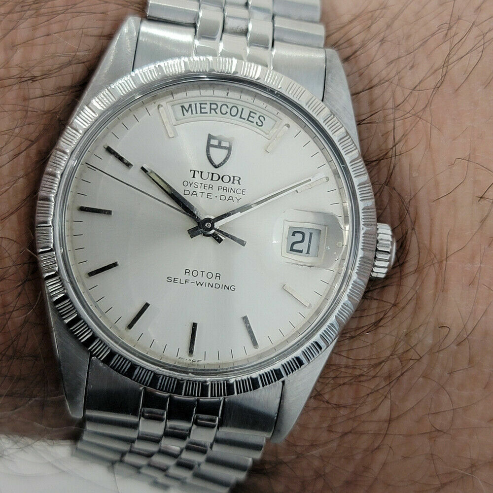 Mens Tudor Rolex Oyster Prince Ref 94510 Date Day 36mm Auto 1980s Swiss RA251S