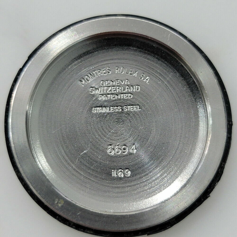 Mens Rolex Oysterdate Precision 1960s 6694 w Orig Box Paper 34mm Manual RA261Y